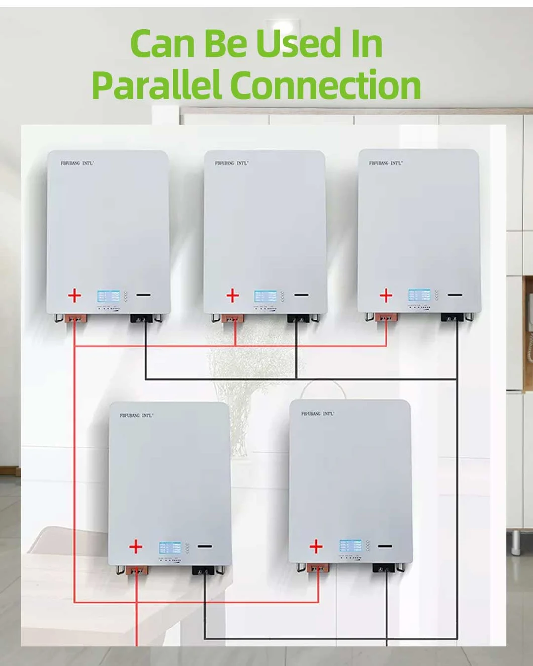 Energy Storage 5kw Power Wall Indoor 48V100ah Solar Phosphate Lithium with BMS IP54 Waterproof